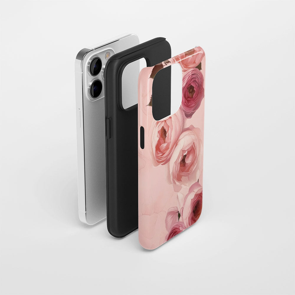 Double-Layer Semi-Handprinted Tough Matte iPhone Case