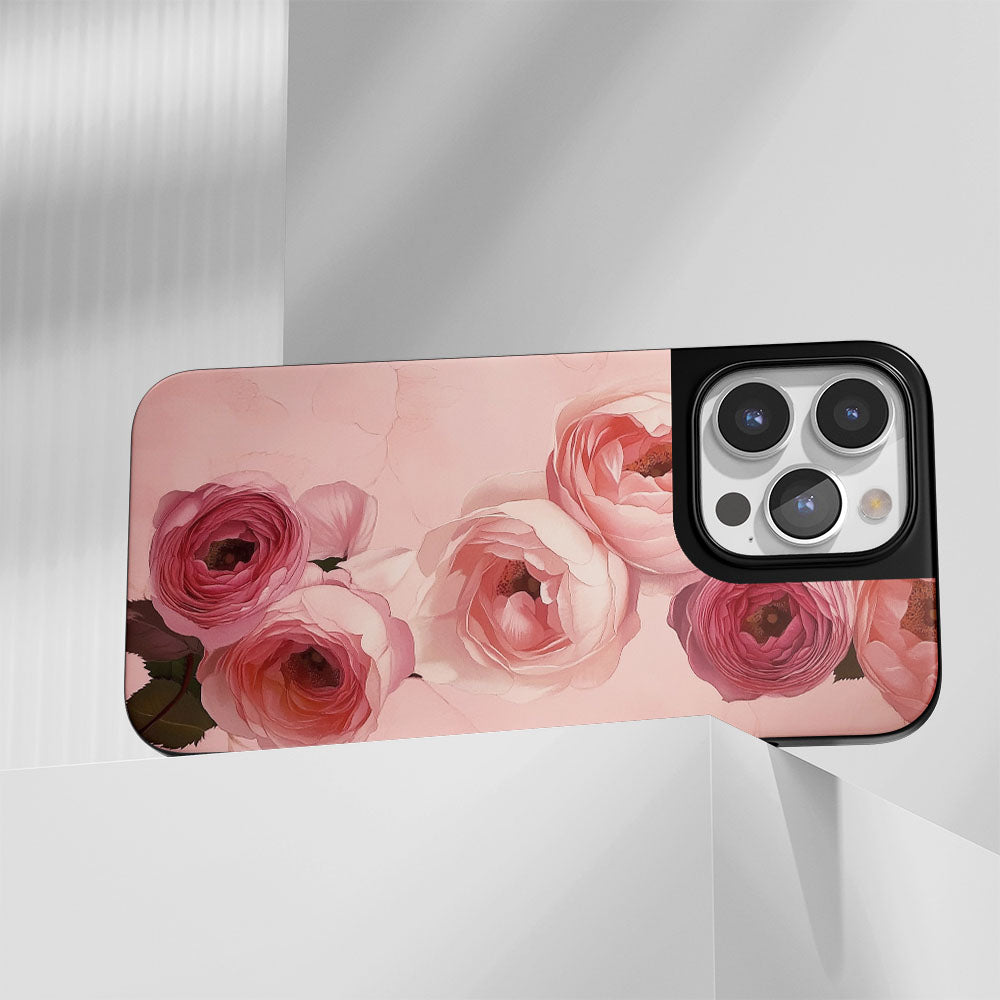 Industry-Level Tough Matte Pink Rose iPhone Case