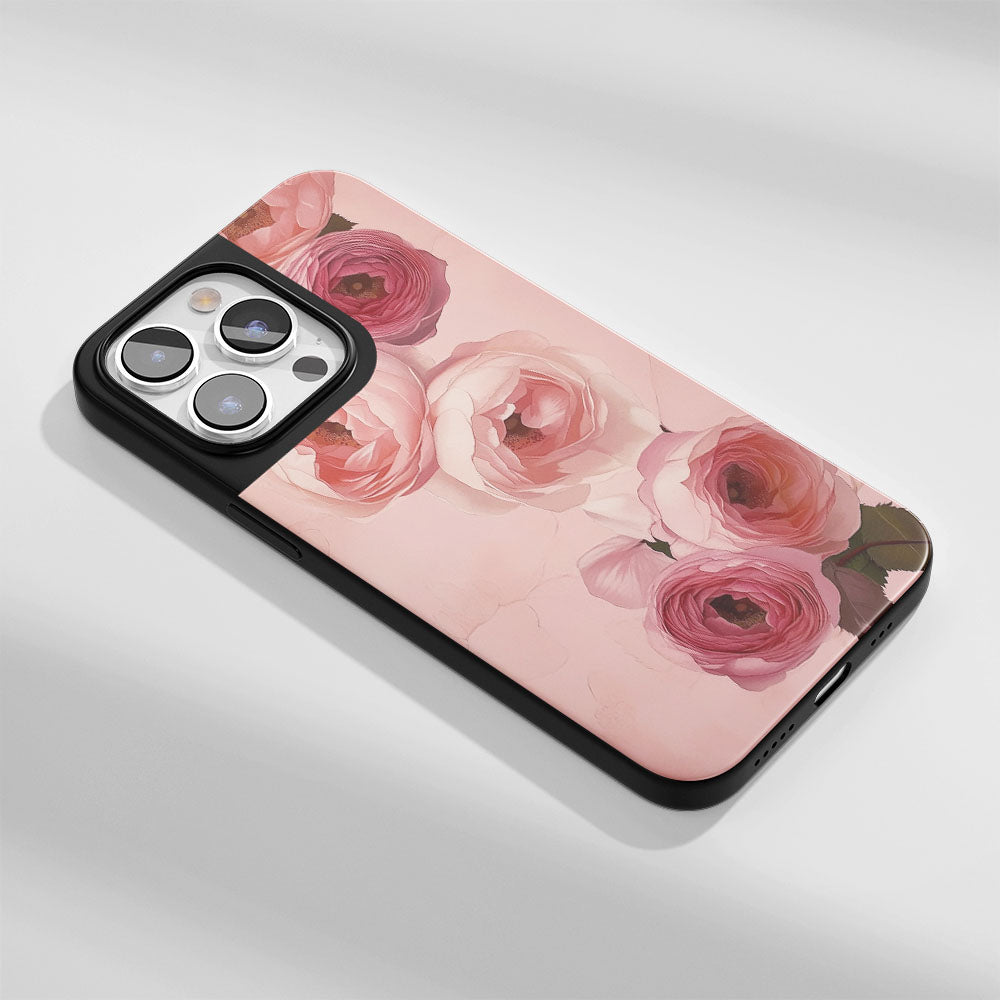 Industry-Level Tough Matte Pink Rose iPhone Case