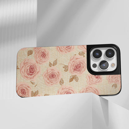 Industry-Level Tough Matte Pink Rose iPhone Case