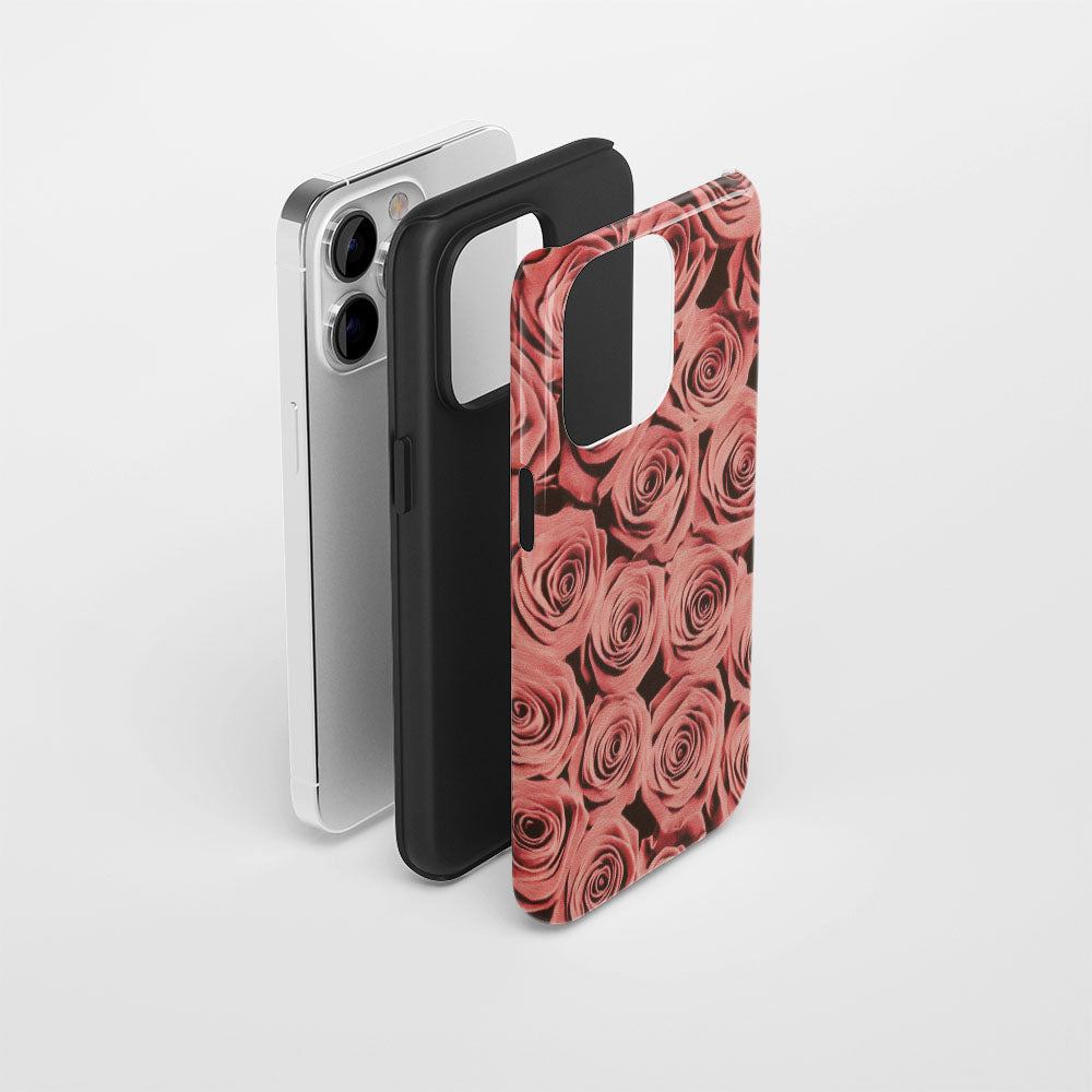 Double-Layer Semi-Handprinted Tough Matte iPhone Case