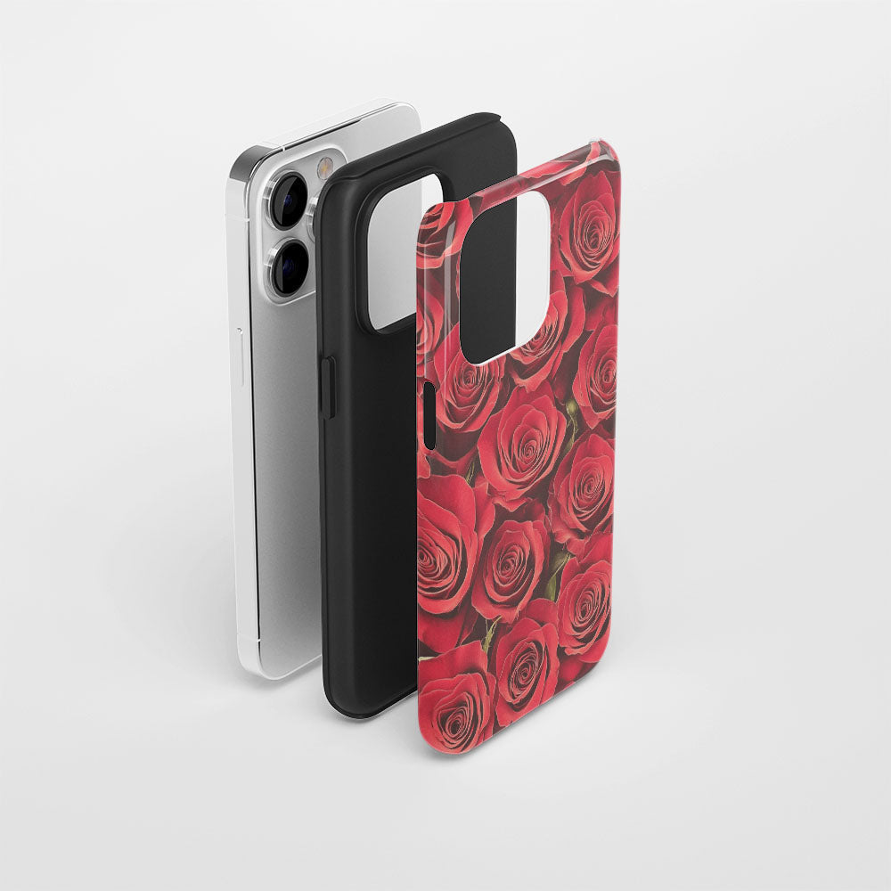 Double-Layer Semi-Handprinted Tough Matte iPhone Case