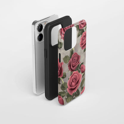 Double-Layer Semi-Handprinted Tough Matte iPhone Case