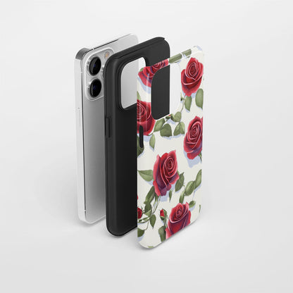 Double-Layer Semi-Handprinted Tough Matte iPhone Case