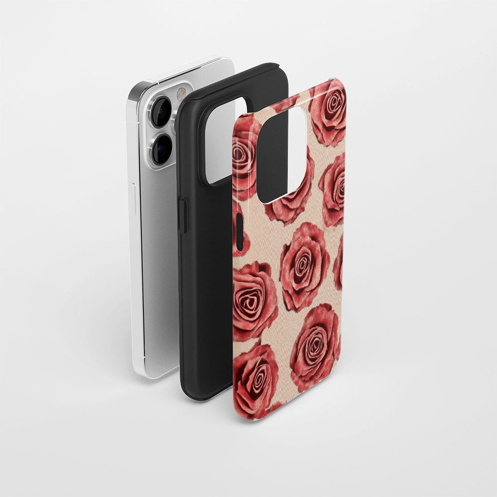 Double-Layer Semi-Handprinted Tough Matte iPhone Case