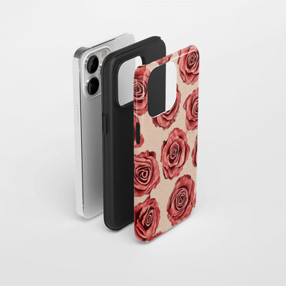 Double-Layer Semi-Handprinted Tough Matte iPhone Case