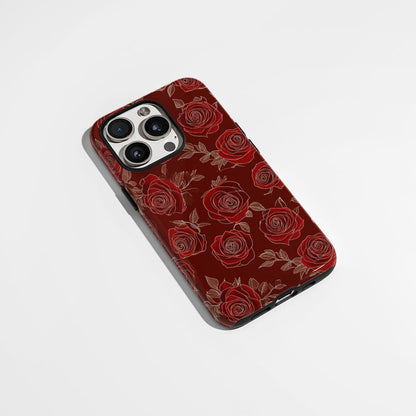 Double-Layer Semi-Handprinted Tough Matte iPhone Case