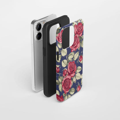 Double-Layer Semi-Handprinted Tough Matte iPhone Case