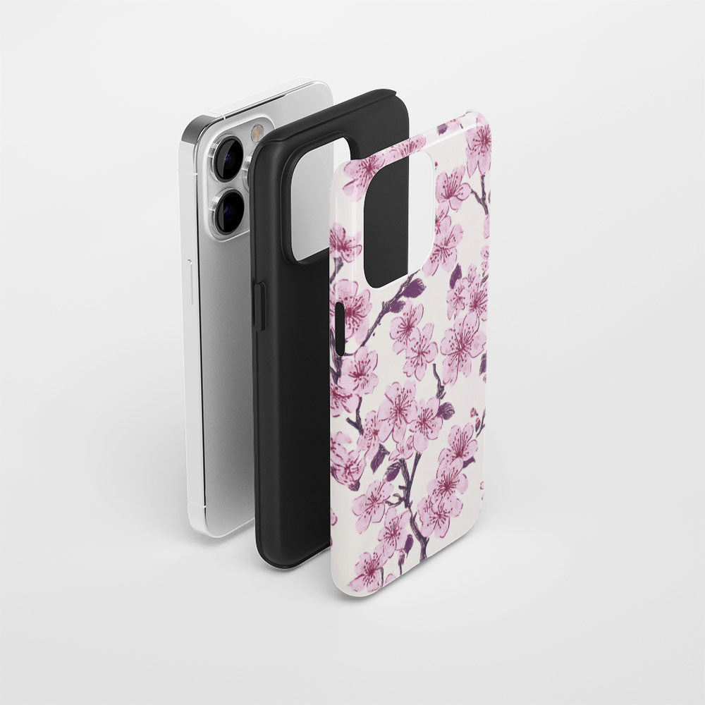 Double-Layer Semi-Handprinted Tough Matte iPhone Case