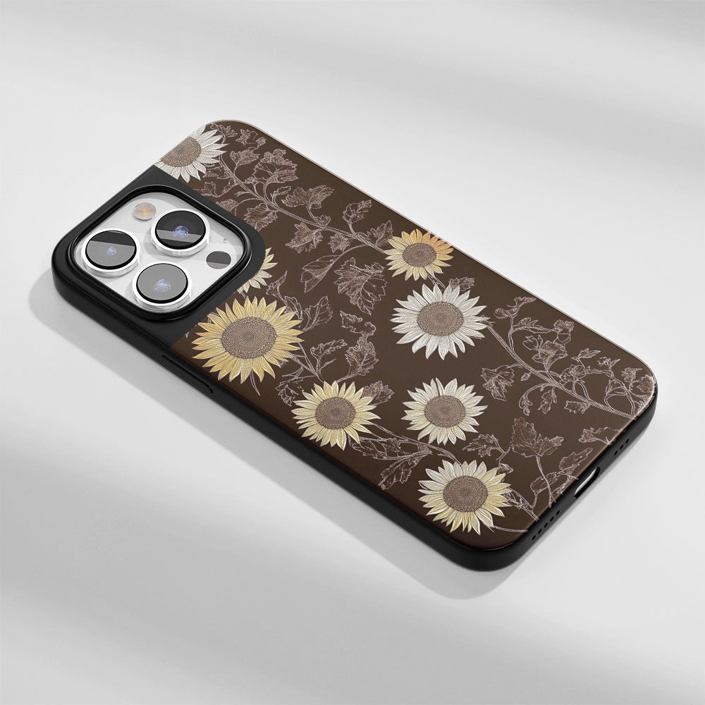 Industry-Level Tough Matte Sunflower iPhone Case