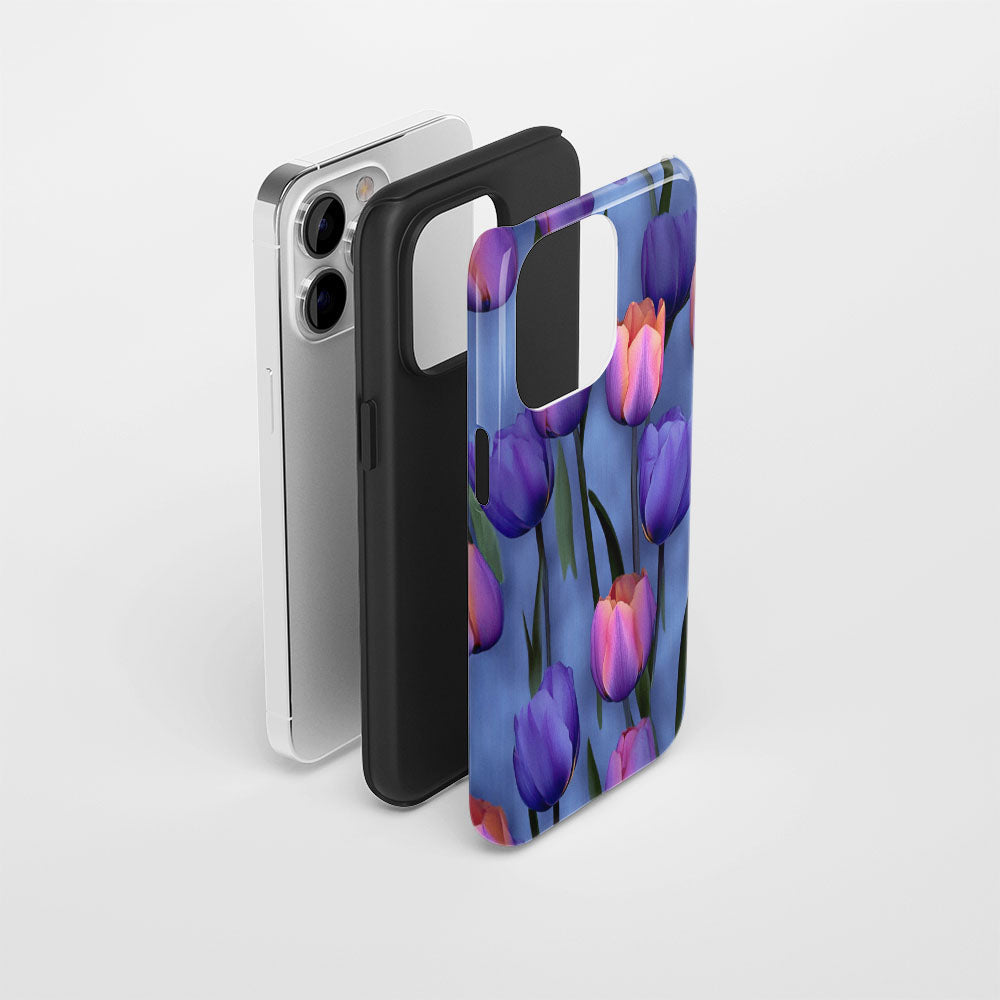 Double-Layer Semi-Handprinted Tough Matte iPhone Case