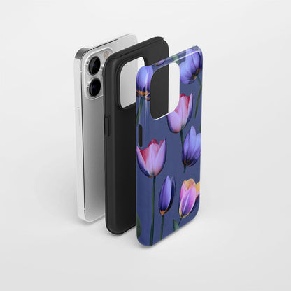 Double-Layer Semi-Handprinted Tough Matte iPhone Case