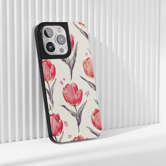 Industry-Level Tough Matte Tulip iPhone Case