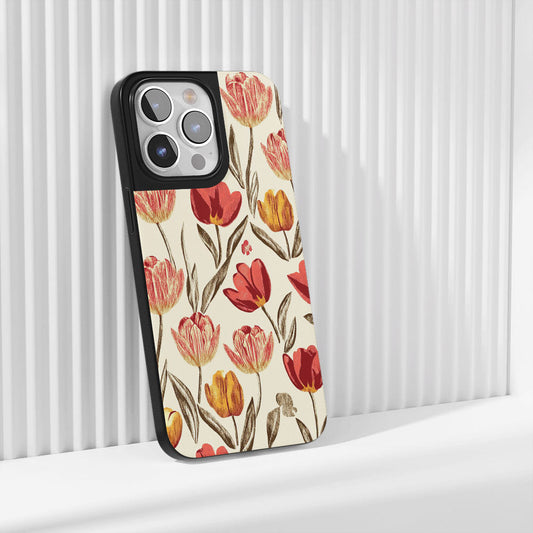 Industry-Level Tough Matte Tulip iPhone Case