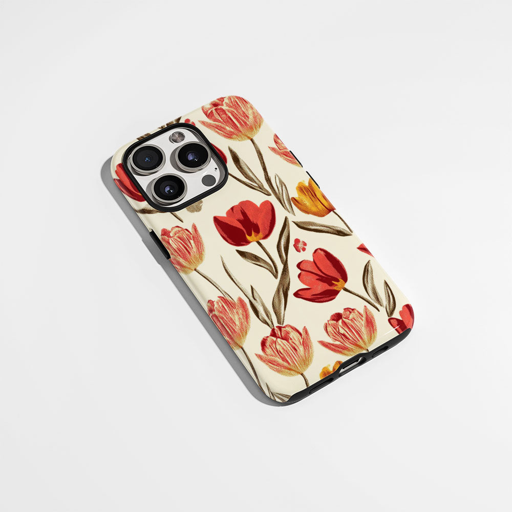 Double-Layer Semi-Handprinted Tough Matte iPhone Case