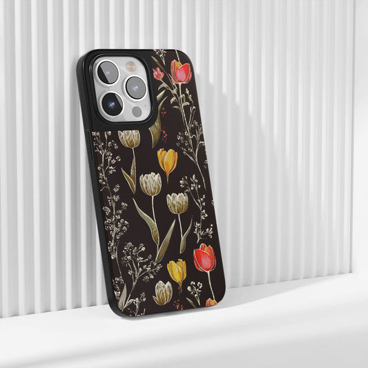 Industry-Level Tough Matte Tulip iPhone Case